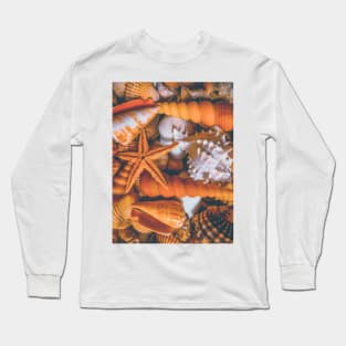 Seashell Sand Beach Summer Travel Sea Vacation Long Sleeve T-Shirt